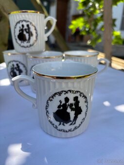 Retro porcelánové hrnky Czechoslovakia – sada 5 ks - 5