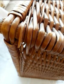 Vintage -proutěný koš na prádlo - velký - 5
