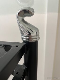 Sklenění jídelní stůl - lehký kovový rám - 5