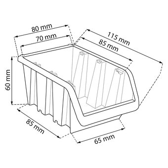 Závěsný plastový organizér s 24 boxy - 5
