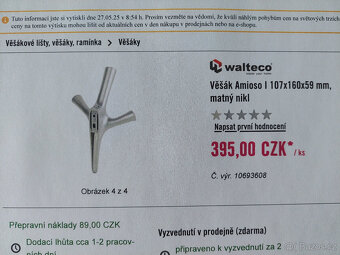 šatní háčky, věšáček, úchytka - 5