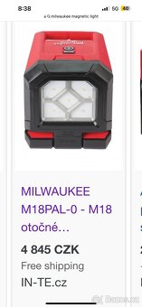Milwaukee M18 Otočné Magnetické Světlo Na Prodej - 5