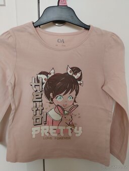 Dívčí trička s dlouhým rukávem č.122 - 5