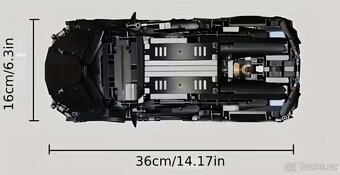 Černý Supercar – technická stavebnice - 5