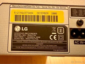 DVD, HDD rekordér LG RH277R - 5