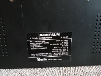 Universum - rádio, hodiny,budik - 5