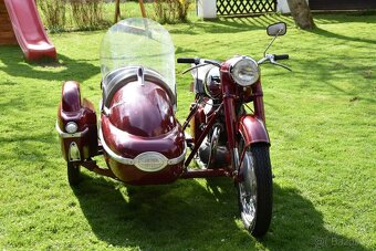 Pěkná JAWA 500 OHC 02 se sidecarem Velorex - 5