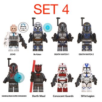 Rôzne figúrky Star Wars 5 (8ks) typ lego - nové - 5