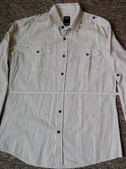 Pánská košile slim fit vel. L bílá s proužky - 5