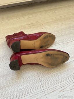 Kotníčkové boty ZARA velikost 38 červené - 5