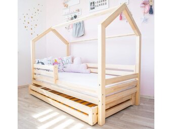 Domečková postel s šuplíkem premium + knihovna domeček - 5