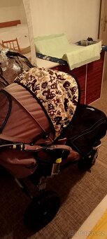 Kočárek TFK pro dvojčata hnědý - 5