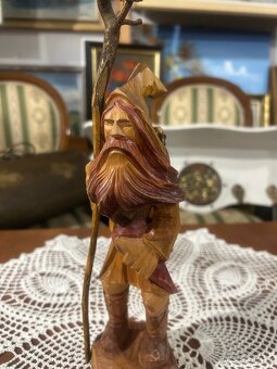 Ručně řezaná dřevěná figurka „Stařec z hor“ – Německo - 5