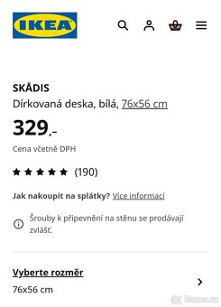 Nástěnka Skadis IKEA, 76x56cm - 5