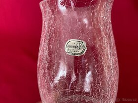 váza stará váza retro sklo zajímavá skleněná váza - 5
