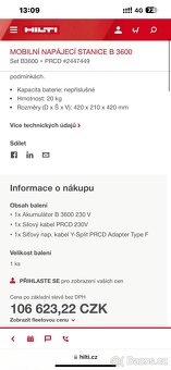 Hilti B 3600 mobilní napájecí stanice rok 2022 - 5