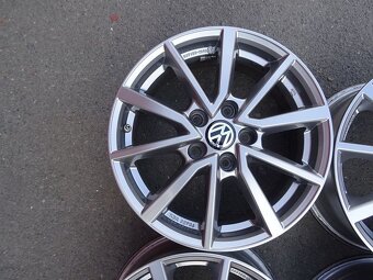 Alu disky šedé na VW, 16", 5x112, ET 48, šířka 6J - 5