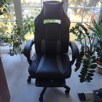 Herní křeslo kožené - 5