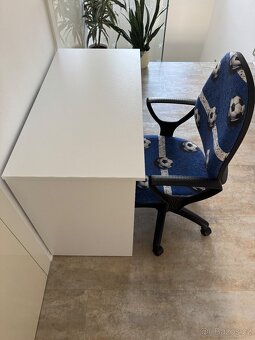 Dětský psací stůl, bílá barva - 5