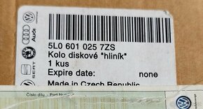 Skoda Yeti, 1 x disk 17"-novy, Annapurna-stribrny, 5L060102 - 5