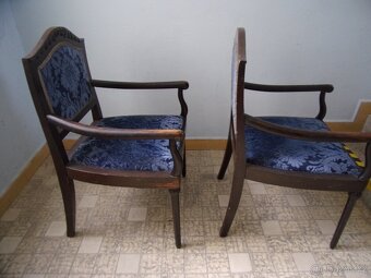 Starožitná křesílka 1. republika 2ks - 5