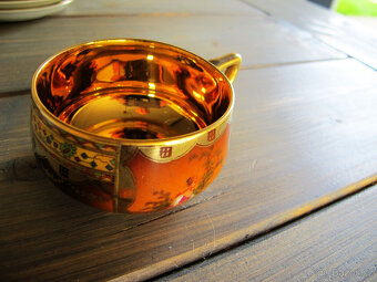 Pozlacený starožitný porcelánový servis DONATELLO - 5