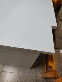 Regál se stolem bílý - 5