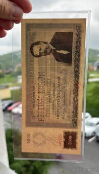 Vzácna 5000 Kčs 1945 do obloučku - 5