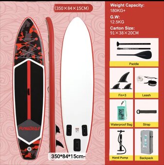 Paddleboard ,maskovaný.Red 350x84x15 - 5