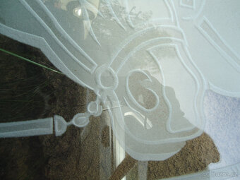 Skleněná výplň do dveří - motiv koně - 5