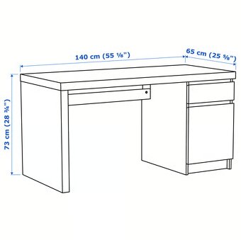 IKEA MALM psací stůl - NOVÝ, ZABALENÝ - 5