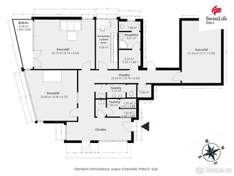 Pronájem kanceláře 119 m2 Lednická, Praha - 5