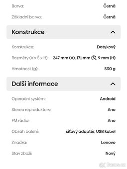 Lenovo tab E10 10.1(jako NOVÝ) - 5