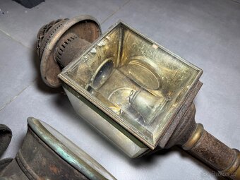 Starožitné kočárové lucerny/lampy rok 1900 - 5