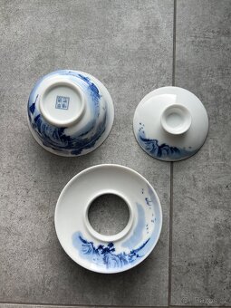 Gaiwan - luxusní porcelán Jing De Zhen + faktura - 5