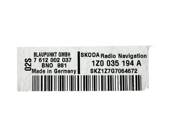 Original navigace Škoda Nexus 1Z0035194A Škoda Octavia 2 07 - 5