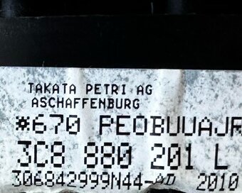 Airbag řidiče 3C8880201L VW Passat CC r.v. 2011 - 5