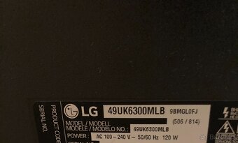 4K UHD LED Smart Televize LG 49UK6300MLB - 123 cm - Wifi -T2 - 5