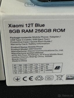 Mobilní telefon Xiaomi 12T, 8/256GB - 5