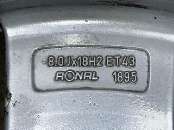 Original ALU kolo 1x Audi 18" 8J ET43 letní pneu 245/40/R18 - 5