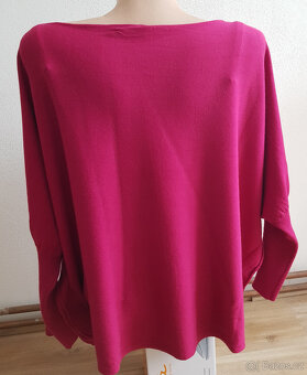Tmavě růžový svetřík vel. L - 5
