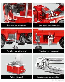 Stavebnice hasičské auto , kompatibilní s LEGO - 5