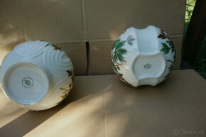 Dvě krásné, staré, zajímavé porcelánové vázy - 5