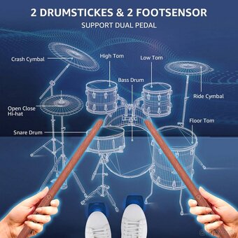 Chytré paličky AeroBand PocketDrum 2 PLUS - dřevěné - 5