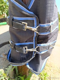 Nepromokavá deka Equitheme 0 g, 1200 D, antracitová, 135 cm - 5