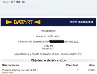 Stojanový ventilátor Guzzanti GZ 1401 - ZÁRUKA 1 rok - 5