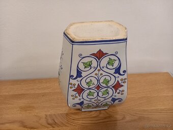 stará malovaná keramická váza - 5