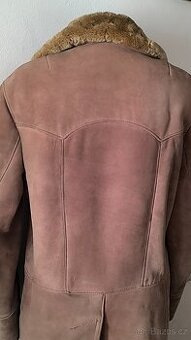 Vintage retro kožený kožešinový kabát Dubnak kožešina - 5