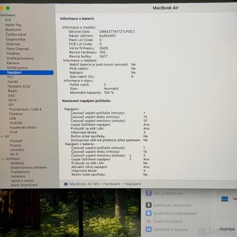 NOVÝ APPLE MACBOOK AIR 15” M3/256GB/8GB/BATERIE 100% - 5