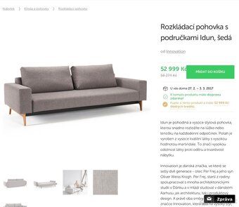 Luxusní dánská rozkládací pohovka - 5